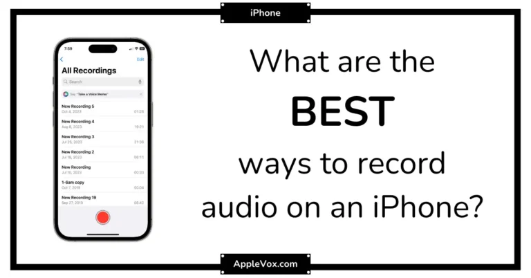 Best Way To Record Audio on iPhone