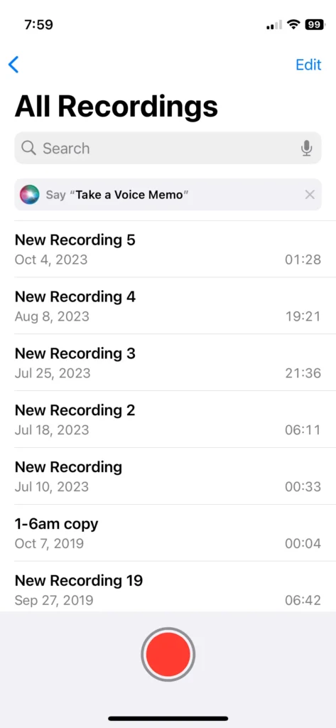 iphone voice memo