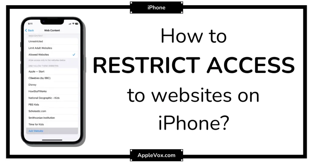 How To Block Websites on iPhone