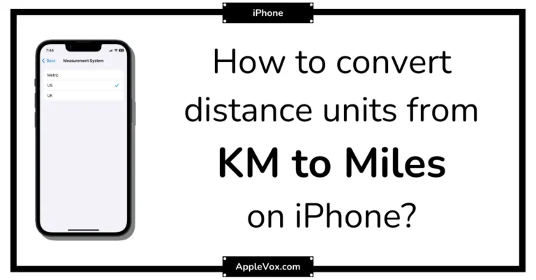 How To Change Km To Miles on iPhone?