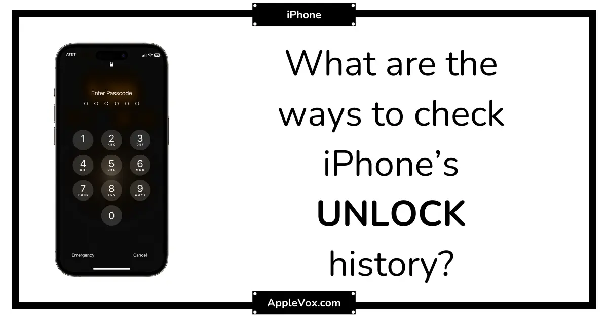 iPhone unlock history