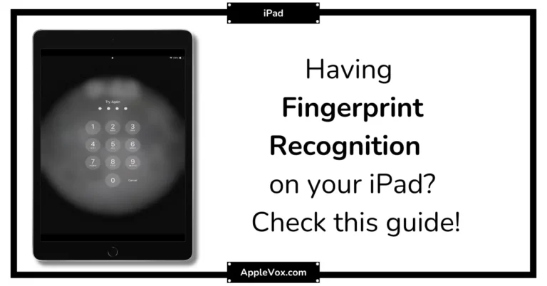 iPad Fingerprint Recognition issues