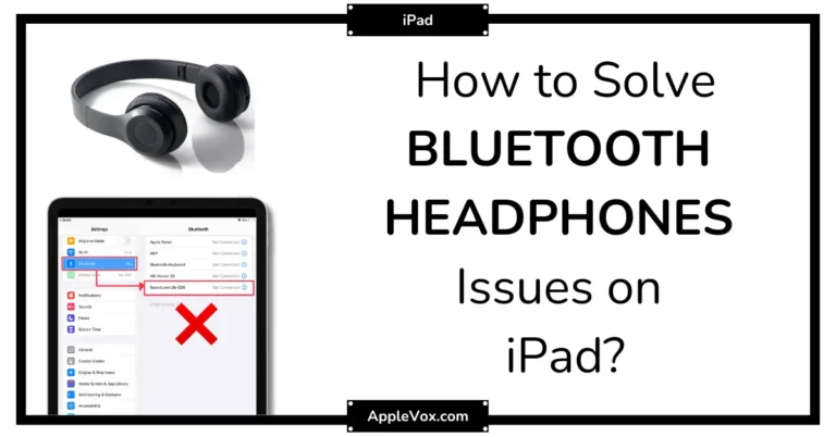 Solving bluetooth headphones issues on iPad