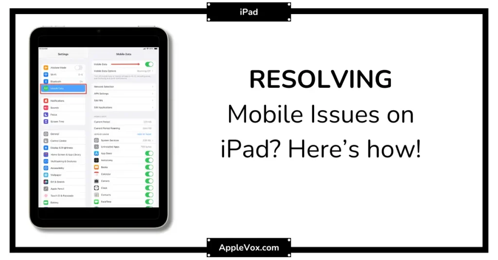 resolve mobile issues on ipad